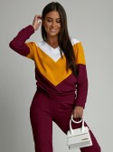 Women\'s burgundy tracksuit set FI581 - Online store - Boutique